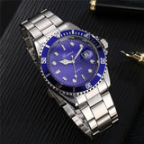 Waterproof  Fashion blue Watch Men Stainless