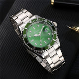 Waterproof  Fashion Green Watch Men Stainless