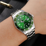 Waterproof  Fashion Green Watch Men Stainless