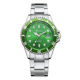 Waterproof  Fashion Green Watch Men Stainless