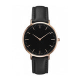 Women Men Casual Simple Analog Watch Leather