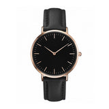 Women Men Casual Simple Analog Watch Leather
